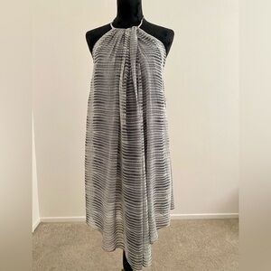 Armani Exchange Black and White Halter Swing Dress